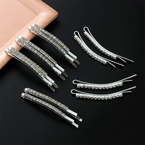 Pixnor 12 peças de acessórios de cabelo de cristal para noiva, dama de honra, casamento, casamento,