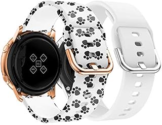 Syxinn Compatible with Strap Galaxy Watch Active/Active2 40mm/44mm/Galaxy Watch 4/4 Classic/Galaxy Watch 3 41mm Strap Band 20mm Silicone Wristband Bracelet for Galaxy Watch 42mm/Gear Sport/S2 Classic
