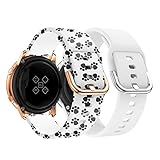 Instalación rápida→La banda de reemplazo Galaxy Watch Active viene con orejetas de reloj en ambos extremos de la correa, que pueden fijarse en su reloj. No se necesita ninguna herramienta. Instalación fácil y directa y eliminación de un botón