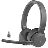 Lenovo Go - Wireless ANC Headset - Bluetooth Headset - Active Noise Cancelling - Rotatable Boom Mic - Microsoft Teams Certified, Iron Grey, Large