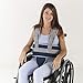 Ceinture complète pour fauteuil roulant, tronc-pelvis, 56 cm de longueur x 16,5 de largeur centrale, taille 1