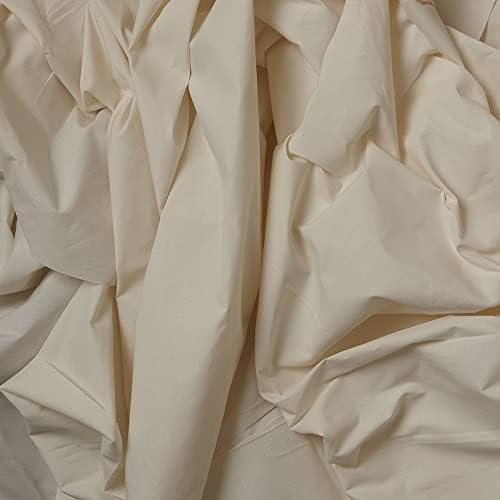 Kt KILOtela - Tela Glasilla, Lienzo Moreno Algodón, Patrones, Forro, Bolsas, Manualidades, Pintar, Estampar, 200 cm Largo x 280 cm Ancho, Beige, Crudo - 2 metro