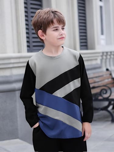Image of Boy Clothes Plant Camouflage Pants LA Letter Print Top Sweatsuit Fall Boys Outfits Set