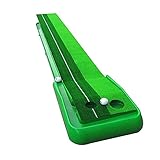 ZLYCZW Parcours de Golf intérieur/extérieur, avec système de Retour de Golf, 2 Trous / 2 Tailles, Aide à l'entraînement de Mini-Golf, Tapis allongé de 8,2 Pieds