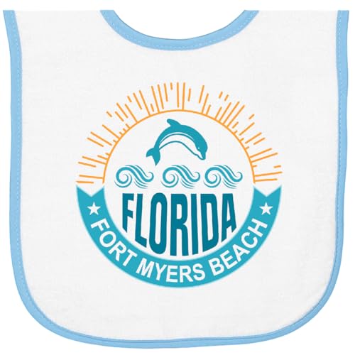 inktastic Fort Myers Beach Florida Vacation Baby Terry Cloth Bib