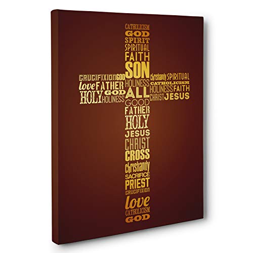 Christian Terms Cross CANVAS Wall Art Home Décor Handmade Products