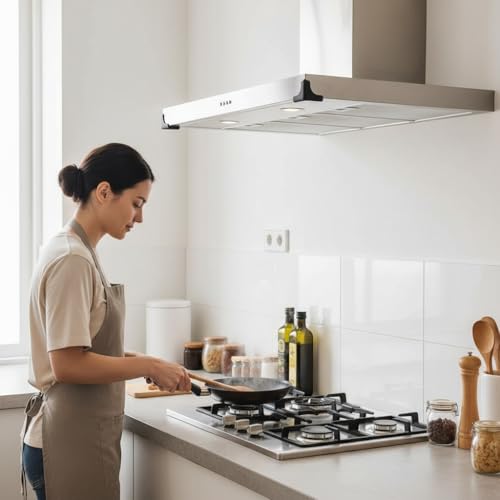 Image of 4 Pack Range Hood Sharp Edge Protectors - Heat Resistant Silicone Corner Guards for Kitchen Cabinets, Glass Tables & Furniture - Proofing Safety Bumper with Upgraded Adhesive, Black