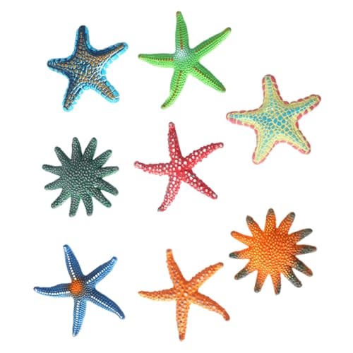 TOBBOMEY 8 Pezzi Modelli Animali Marini Stella Marina Giochi Subacquei per Piscina e Acquario Decorazione Plastica Durevole per Allenamento Immersione Stagione Calda