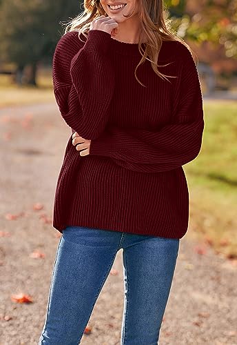 Image of PRETTYGARDEN Womens Sweaters Spring 2026 Oversized Chunky Knitted Pullover Sweater Casual Long Sleeve Crewneck Cute Sweaters