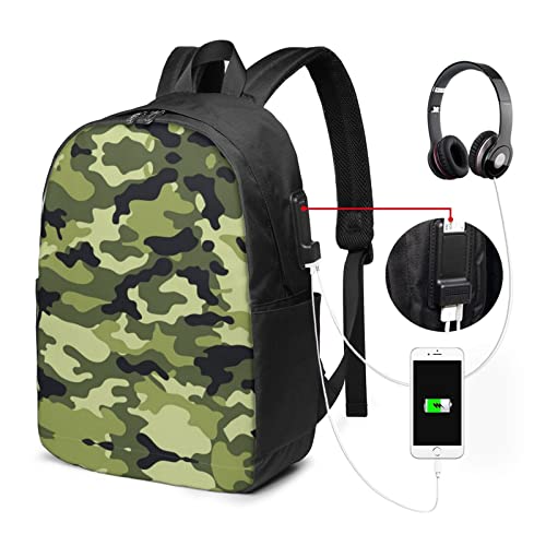Sac ordinateur portable vert camouflage | Porte-documents d'affaires One Size - 2