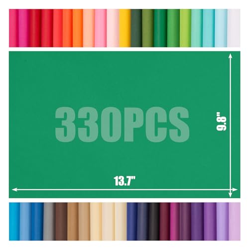 Shindel 330 Sheets Tissue Paper for Gift Bags, Colored Tissue Paper for Gift Wrapping 13.7 x 9.8 Inch Tissue Paper for Crafts Holiday Birthday Party 40 Colors - Thumbnail 2