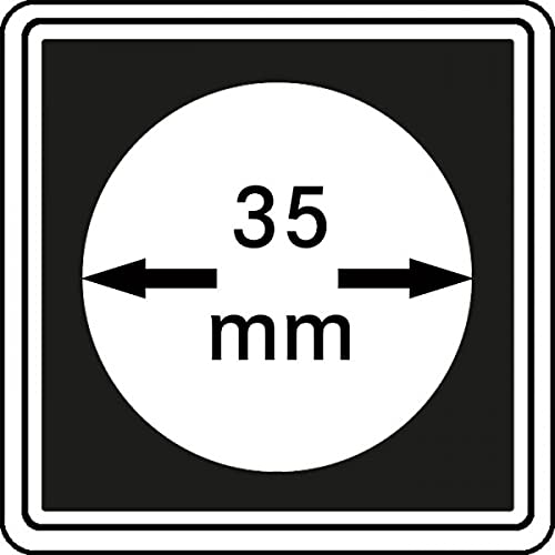 LINDNER 2240035 Münzkapseln CARRÉE 35 mm, 4er Pack