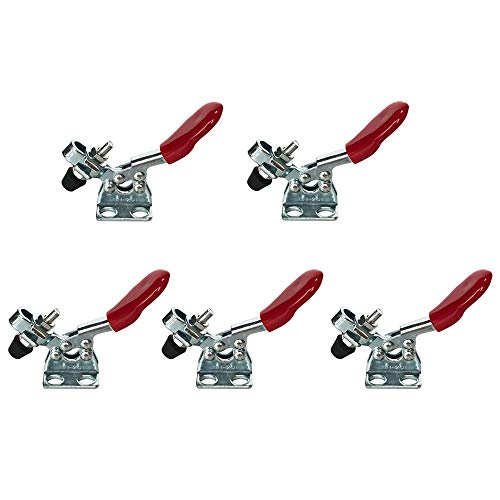 Preisvergleich Produktbild Gobesty Kniehebelspanner, GH-201 Schnellspanner Waagrechtspanner Schnellspanner Handwerkzeuge Toggle Clamp Knebelklemme Waagrechtspanner 201 Handwerkzeug 90 Kg Haltekapazität