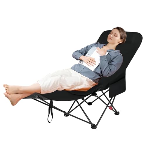 Chaise de camping pliable réglable avec repose-pieds et support - 2