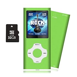 MP3-speler 32 GB Bluetooth 5.3 mp4-speler 18 uur muziekweergave mediaspeler met Photo Viewer E-Book Reader spraakrecorder, FM-radio