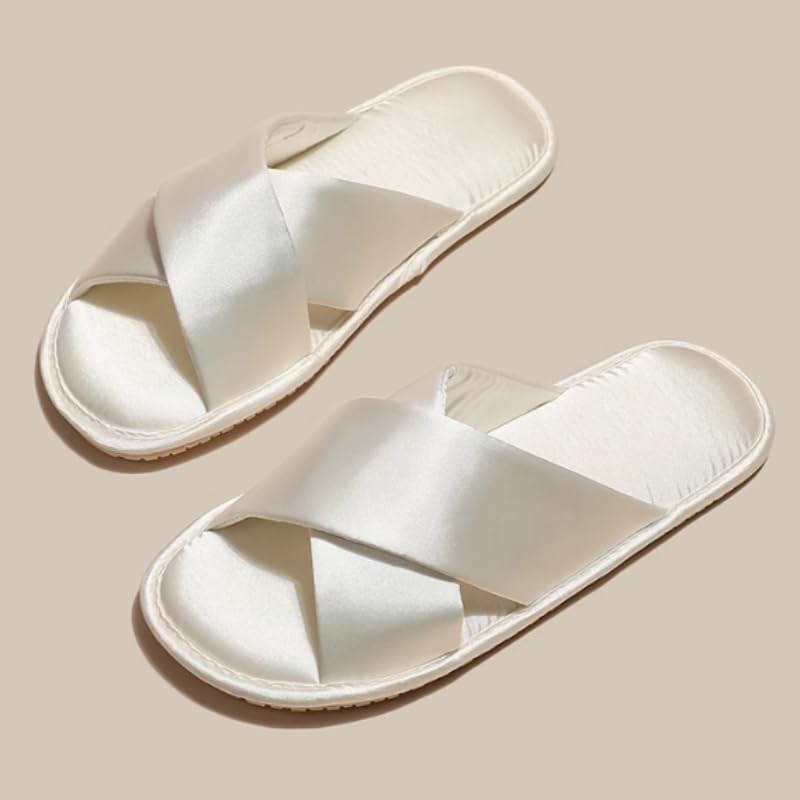 Satin Bride Slippers Aesthetic Slippers for Women Cute Slipper Women Summer Guest Slipper3