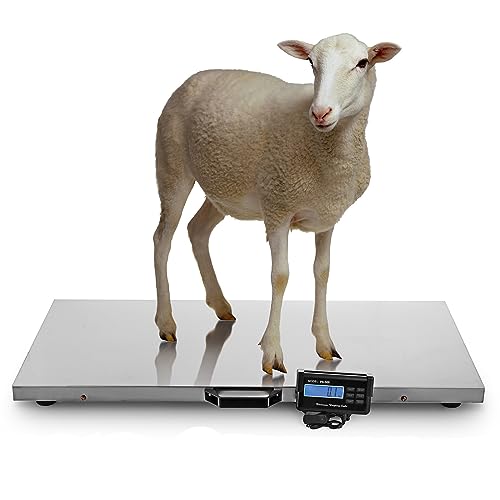 Báscula digital para ganado 500kg plataforma acero inoxidable miniatura 1