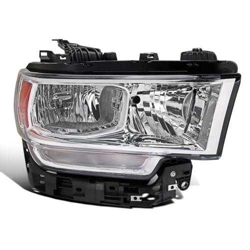Ronnin - Fits 2019-2024 Ram 2500 3500 4500 5500 Factory Replacement Halogen Headlight Assembly Piece | Right Passenger Side | Chrome