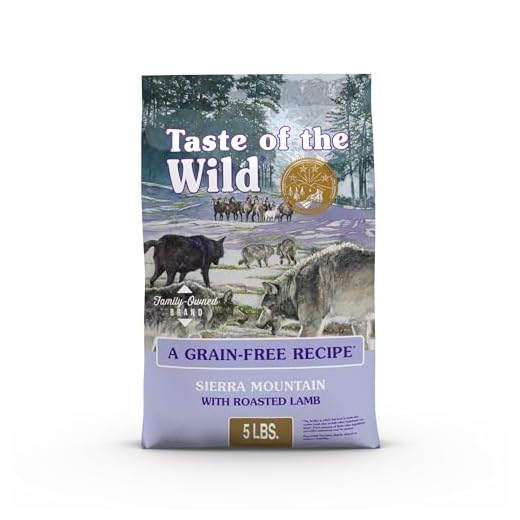 Taste of the Wild Sierra Mountain Grain-Free Canine Recipe with Roasted Lamb Dry Dog Food for All Life Stages, Made with Protein from Real Lamb and Guaranteed Nutrients And Probiotics 5lb