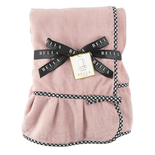 Image of Bella Sleep + Spa Ultra Soft Plush Luxury Spa Shower Bath Wrap with Adjustable Closure, One Size, Dusty Rose