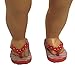 Flip Flops for Dolls - Flip Flops Fits All 18 inch Dolls (red Polka dot)