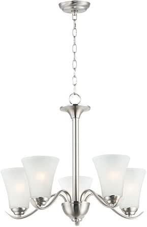 Maxim Vital-5 Light Chandelier-23 Inches Wide by 20 inches high-Satin Nickel Finish -Traditional Installation