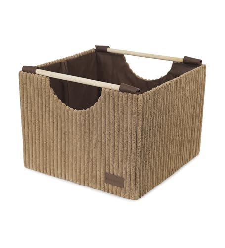 Image of OBSESSIONS Compact and Durable Foldable Laundry Basket ? Maximize Space with a Multi-Storage Design, Easy to Use and Travel-Friendly, Camel Color,Dimensions (W)32 x (L)33 x (H)25 cm