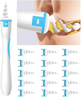 Q Grips Earwax Remover, Safe Spiral Ear Wax Removal Tool Kit, Ear Cleaner with 16 Pcs Soft and Flexible Replacement Tips for Adult