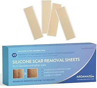 Aroamas Silicone Scar Removal Sheets Professional for Scars Caused by Burn, Keloid, Acne