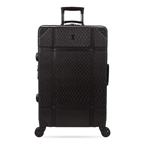 Image of SwissGear 7739 Hardside Luggage Trunk with Spinner Wheels, black, Checked-Large 26 inch