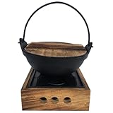 Hohopeti Japanischer -topf Aus Gusseisen - Mit Ständer Kochtopf Für Zuhause Picknick Und Camping-topf Bruchsicher Und Langlebig
