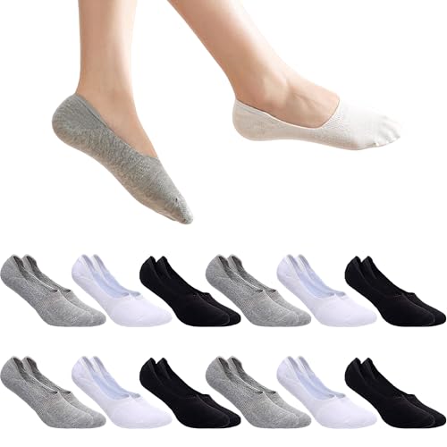 Calcetines Invisibles Hombre y Mujer - 15 Pares - Invisibles Antideslizantes con Silicona - 95% Algodón - Transpirables y Ajuste Perfecto (FR/ES, Números, 35, 40, Regular, Regular, Surtido)