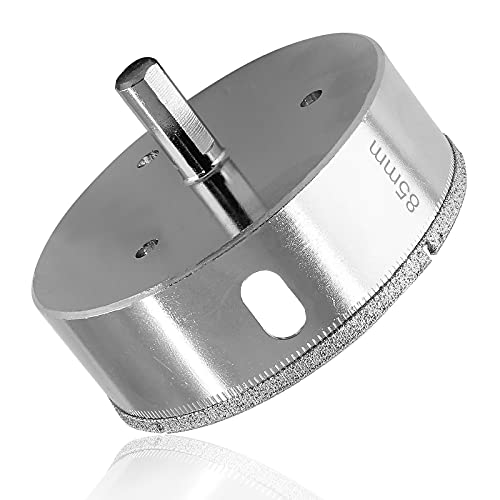 Image of Luomorgo 85mm /3.35 inch Diamond Hole Saw | 1.1 inch Cutting Depth, Diamond Drill Bits, For Glass Ceramic Marble Porcelain Tile, For Granite Quartz Gemstone