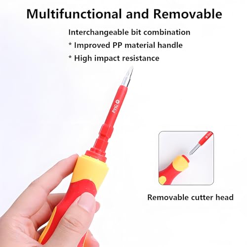 Image of Insulated Electrician Multi Screwdriver Set - Magnetic, Soft-Grip (5 in 1)