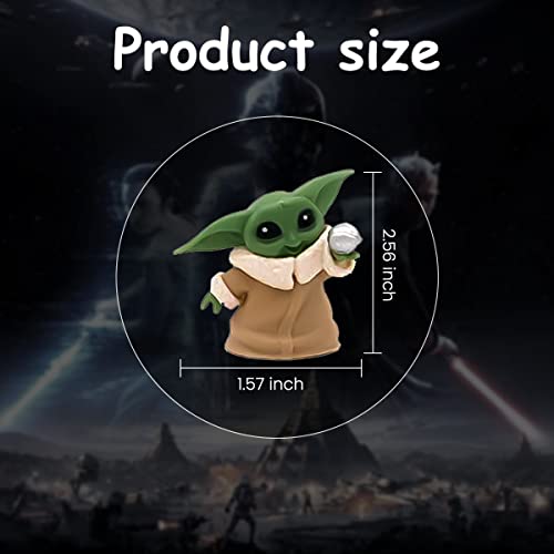 Image of PATPAT Baby Yoda 6Pcs PVC Baby Yoda Soft Toy 2-2.4 inch Yoda Model Toys for Kids Adult Star Wars Yoda Figures Toy Set Birthday Gift for Kids Cute Desk Decoration for Office Home