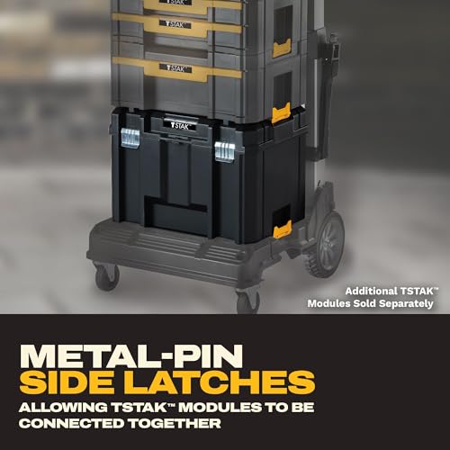 Image of DEWALT TSTAK Tool Box, Extra Large Design, Removable Tray for Easy Access to Tools, Water and Debris Resistant (DWST17806)
