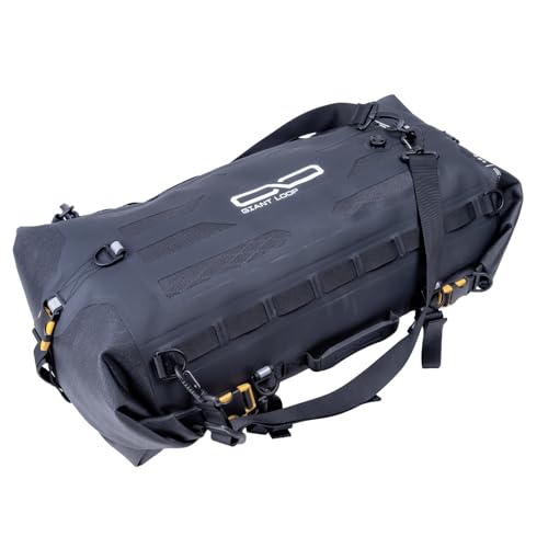 Image of Giant Loop Tillamook Dry Bag, Waterproof Motorbike Luggage, Ideal for Fly and Ride Trips, 48-Liters Storage, Fits Any Large Motorcycle, UTVs, ATVs & Overlander (Black)