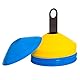 8LevelUp Trainingsdiscs 40er Set (20 gelbe und 20 Blaue Hütchen - flexibel, sicher und robust) für Fußball, Reitsport, Hundetraining, Pferdetraining, Agility Training für Hunde