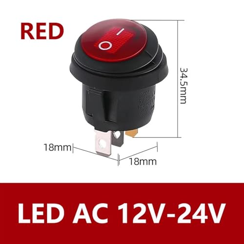 Interruptor circular impermeable KCD1 para evitar cortocircuitos por humedad en paneles de 12V 2
