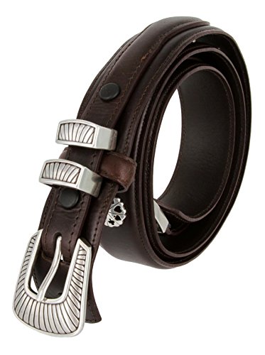 Five Card Stud Poker Men's Western Oil-Tan Genuine Leather Ranger Belt2