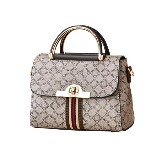 CORIOS Bolsa feminina elegante de couro PU tiracolo bolsa tiracolo moderna bolsa carteiro alça superior bolsa pequena bolsa, Café, Large