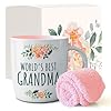 Triple gifffted best grandma ever gifts ideas for grandmother from grandkids coffee mug and socks from grandson granddaughter grandparent birthday christmas mothers day ceramic cup 380ml  urban country home decor