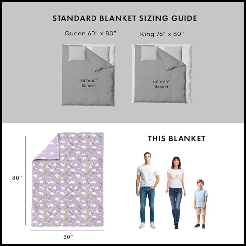Image of Northwest My Little Pony Purple Skies Twin Quilted Blanket, Comfy Throw, Adults Boys Girls, Soft Lightweight Bedding for Bed, or Couch, 60 x 80 inches