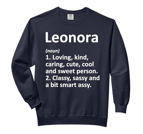 LEONORA Definition Personalized Name Funny Birthday Gift Comfort Colors Adult