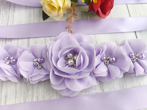 Pearl Sash for Flower Girl Bridal Wedding Bridesmaid Sash Belt Floral Sash Belt for Women4