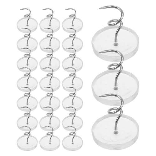 HOMSFOU Clavos para Tapicería Giratorios y Transparentes, 100 Unidades para Sujetar Faldones de Cama y Fundas de Sofá Hogar