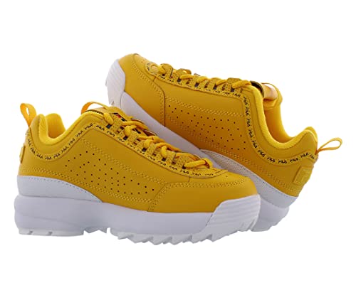Fila Disruptor Ii Premium Repeat Boys Shoes Size 3, Color: Yellow-Yellow4