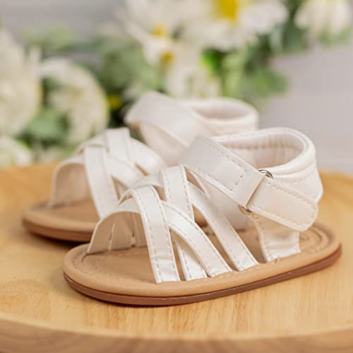 Image of CENCIRILY Infant Baby Girls Boys Sandals Summer Beach Outdoor Bowknot Soft Rubber Sole Toddler Princess Dress Flats Walking Shoes