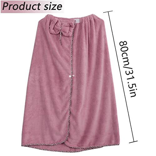 Gosche Bath Wrap Towels For Women - Adjustable Shower Spa Wrap With Home Hotel Bath Towel Nightgown For Sauna Beach Pool Gym Travel - Purple #TOP5