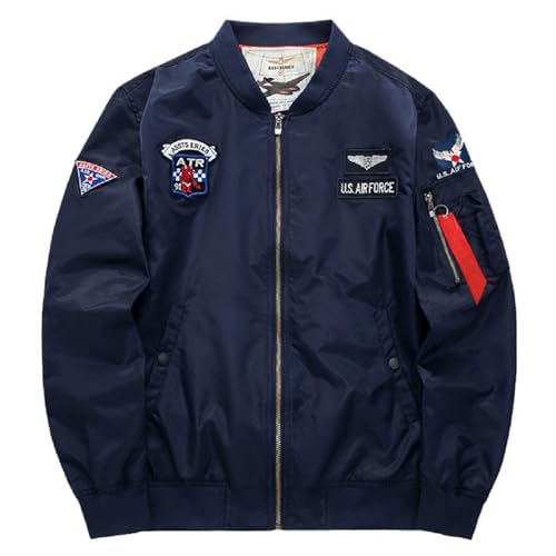 Image of CORIRESHA Mens Apollo NASA Patches Slim Fit Bomber Jackets Windbreaker